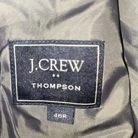 J.Crew Thompson‎ Men's 100% Linen Blazer Sport Coat Gray 46R Summer Wedding